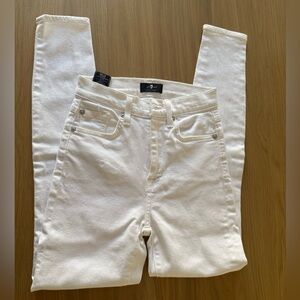 7 for all Mankind white skinny jeans size 24